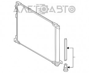Радиатор кондиционера конденсер Lexus NX200t NX300 15-20
