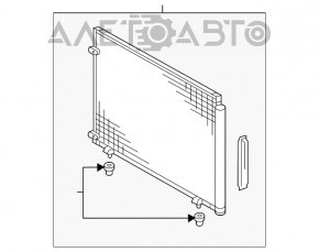 Radiatorul condensatorului de aer condiționat Toyota Sienna 11-16 3.5