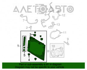 Radiatorul condensatorului de aer condiționat Toyota Sequoia 08-16 nou aftermarket NISSENS