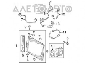 Radiatorul condensatorului de aer condiționat Toyota Sequoia 08-16 nou aftermarket NISSENS