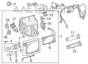 Evaporator Lexus IS 14-20 cu senzor de temperatură