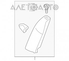 Capacul lateral dreapta al scaunelor din spate Nissan Altima 13-18, din catifea neagra, pentru curatare.