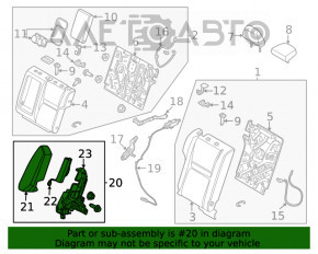 Подушка безопасности airbag сидение задняя правая Nissan Rogue 21-23