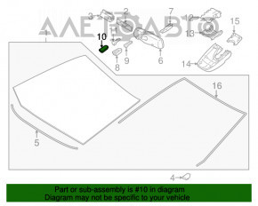 Senzorul de temperatură a aerului din interiorul salonului Toyota Camry v50 12-14 SUA pe parbriz.