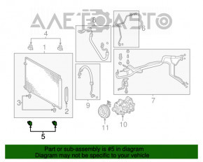 Suportul radiatorului condensatorului de aer condiționat, stânga jos, pentru Lexus RX350 10-15.