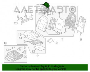 Pernele de scaun pentru șofer Hyundai Elantra AD 17-20, culoare gri, substanță chimică