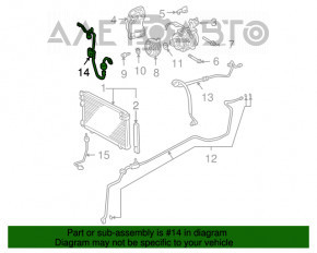 Tubul de aer condiționat din fier/cauciuc cu rezervor pentru Lexus RX300 RX330 04-06