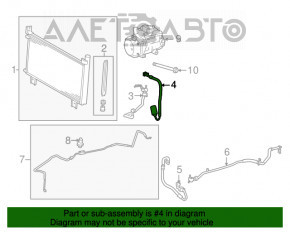 Bobina de condensare a compresorului de aer condiționat secundar pentru Lexus RX450h 10-15