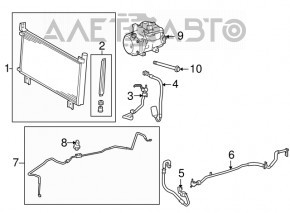 Bobina de condensare a compresorului de aer condiționat secundar pentru Lexus RX450h 10-15