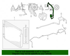 Трубка кондиционера конденсер-компрессор вторая Toyota Highlander 11-13 hybrid