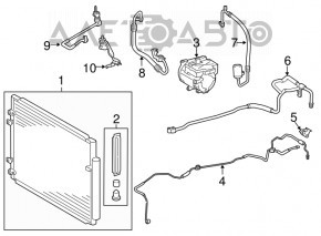 Трубка кондиционера конденсер-компрессор вторая Toyota Highlander 11-13 hybrid