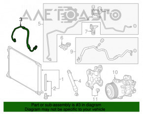 Трубка кондиционера конденсер-компрессор Lexus NX200t NX300 15-21
