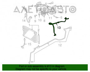 Tubul de aer condiționat din fier/cauciuc pentru Lexus RX300 RX330 04-06.