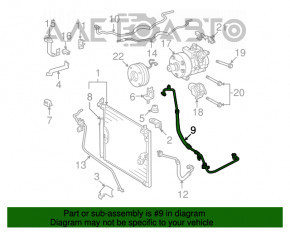 Compresorul de aer condiționat, radiatorul și prima unitate de încălzire pentru Lexus GX470 03-09.