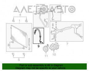 Bobina de condensare a compresorului de aer condiționat Toyota Sienna 11-16 3.5