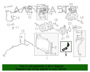 Bobina de aer condiționat, compresor-condensator primar Toyota Highlander 11-13 hibrid