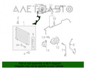 Bobina de aer condiționat, compresor-condensator secundar Lexus RX350 10-15 nou OEM original