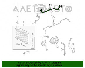 Compresorul de aer condiționat al încălzitorului pentru a doua unitate Lexus RX350 10-15