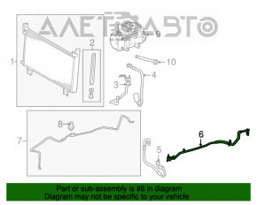 Tubul de aer condiționat, compresorul și radiatorul lung pentru Lexus RX450h 10-15.