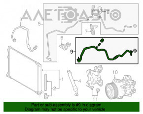 Tubul de aer condiționat al compresorului de încălzire al celui de-al doilea Lexus NX200t NX300 15-20 tip 1.