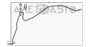 Трубка кондиционера печка-конденсер Lexus ES350 13-18 новый OEM оригинал