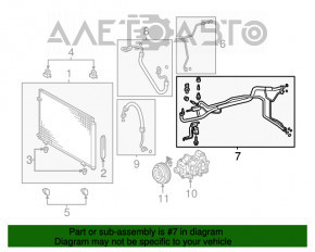 Bobina de aer condiționat Toyota Sienna 11-16, dublă 3.5