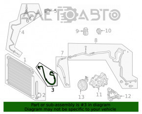 Bobina de condensare a compresorului de aer condiționat Toyota Highlander 20-22 3.5