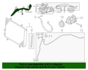 Bobina de condensare a compresorului de aer condiționat Lexus ES350 13-18