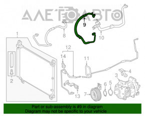 Трубка кондиционера компрессор-печка первая Lexus IS250 14-20
