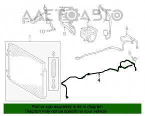 Трубка кондиционера печка-конденсер Toyota Highlander 11-13 hybrid