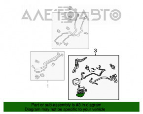 Tubulatura de aer conditionat pentru randul din spate al Toyota Sienna 11-16 3.5