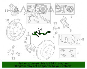 Senzorul ABS din spatele stâng al Toyota Highlander 20-