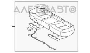 Rândul din spate al scaunelor, al doilea rând, pentru Hyundai Sonata 18-19, material textil gri.