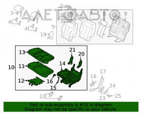 Bancheta din spate a doua rând Hyundai Santa FE 19-20, material textil negru, cu pliere electrică