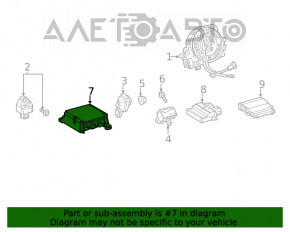 Модуль srs airbag компьютер подушек безопасности Toyota Highlander 20-21 3.5