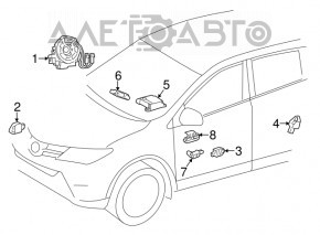 Модуль srs airbag компьютер подушек безопасности Toyota Rav4 16-18