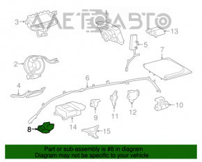 Датчик подушки безопасности передний левый Toyota Sienna 11-16