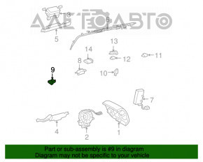 Senzorul airbag-ului frontal stânga pentru Lexus RX350 RX450h 10-15 pe televizor nou OEM original.