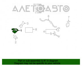 Actuatorul suspensiei pneumatice din față stânga pentru Toyota Sequoia 08-16.