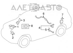 Actuatorul suspensiei pneumatice din față dreapta pentru Toyota Sequoia 08-16, nou, original OEM