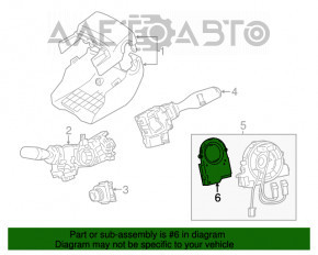 Senzorul unghiului de rotire a volanului pentru Lexus ES300h ES350 13-18