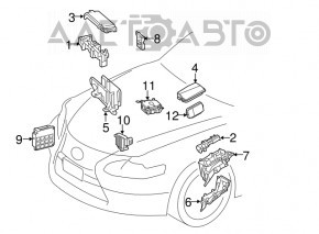 Ventilatorul de răcire al computerului stâng pentru Toyota Highlander 08-13 hibrid.