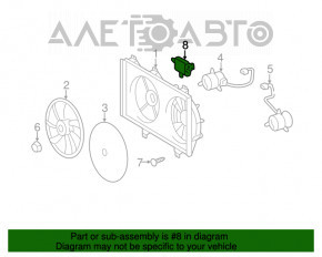 Ventilatorul de răcire al computerului Toyota Highlander 14-19 2.7, 3.5.