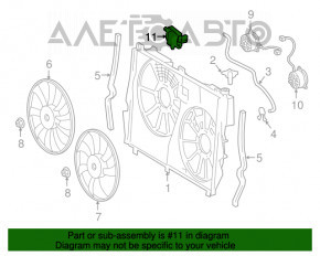 Ventilatorul de răcire al computerului Toyota Highlander 14-19 2.7, 3.5