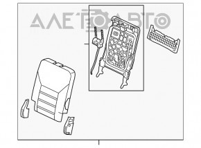 Задний ряд сидений 3 ряд Kia Sorento 16-18 тряпка черн