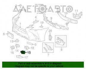 Senzor de parcare frontal pentru Lexus ES300h ES350 16-18 restilizat.