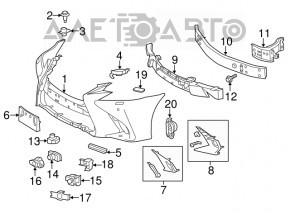 Парктроник передний Lexus ES300h ES350 16-18 рест новый неоригинал TQPARTS