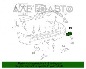 Parcator fata exterior Toyota Sequoia 08-16 fara inel, suport rupt.