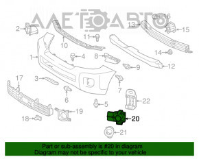 Senzor de parcare pentru bara din față a modelului Lexus RX350 RX450h 13-15, cu inel.