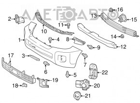 Senzor de parcare pentru bara din față, centru, Lexus RX350 RX450h 13-15 restilizat, fără inel.